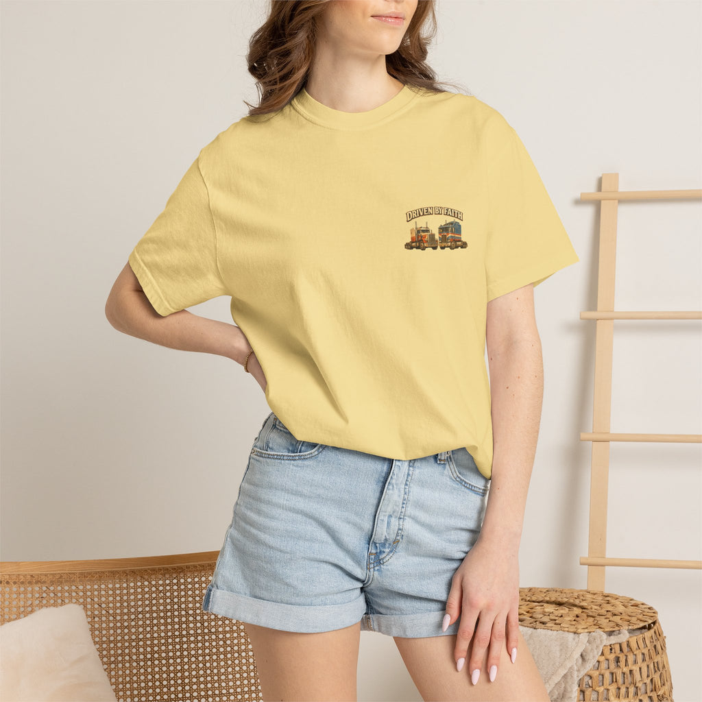 Driven by Faith Vintage Style Trucker T-Shirt