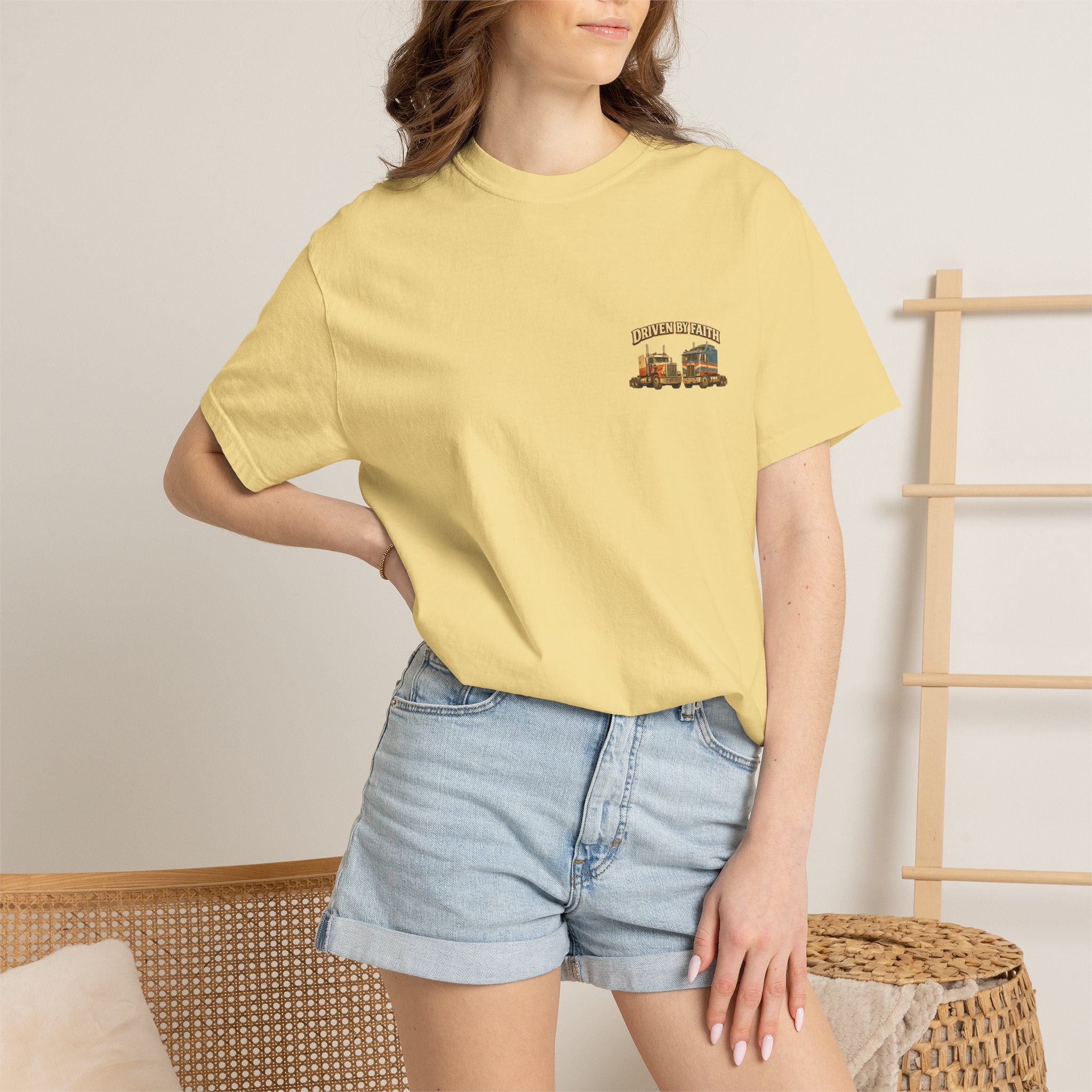 Driven by Faith Vintage Style Trucker T-Shirt