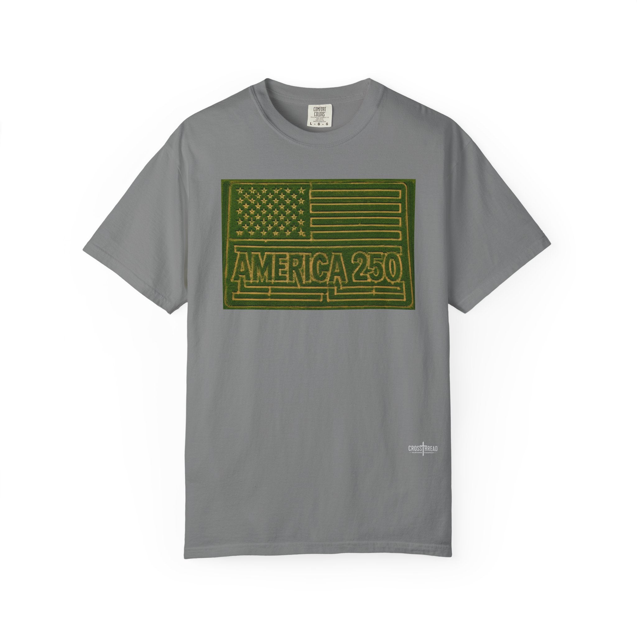 America 250 Corn Maze Flag T-Shirt — Vintage Patriotic Graphic Tee