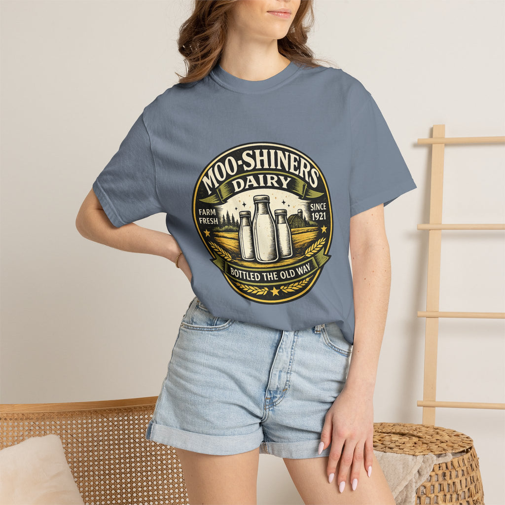 Moo-Shiners Dairy Vintage Milk Bottle T-Shirt