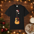Christmas Acoustic Guitar Comfort Colors Shirt