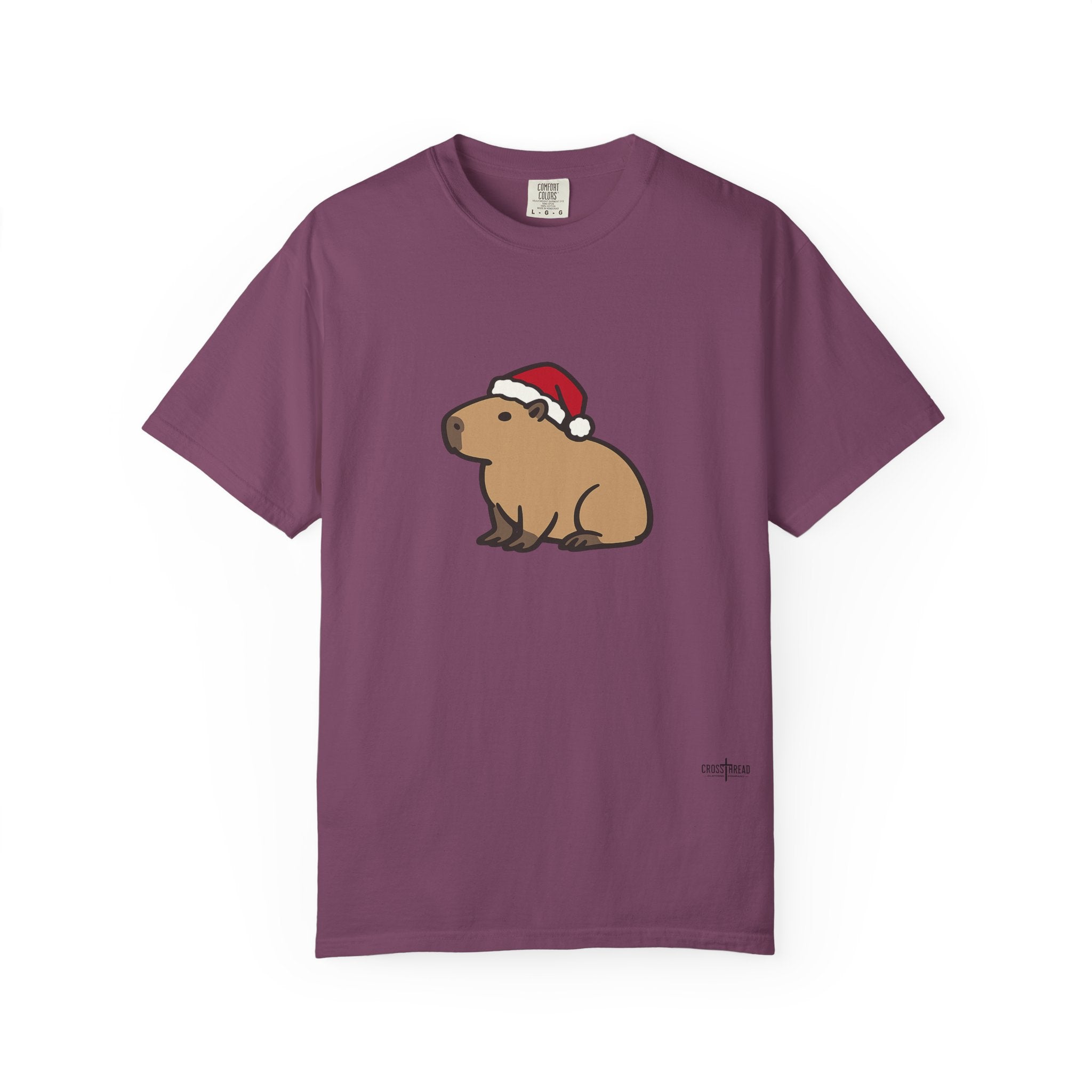 Capybara Santa Hat Comfort Colors T-Shirt