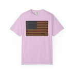 Patriotic Farmer Tractor T‑Shirt — American Flag Farm Tee