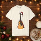 Christmas Acoustic Guitar Comfort Colors Shirt