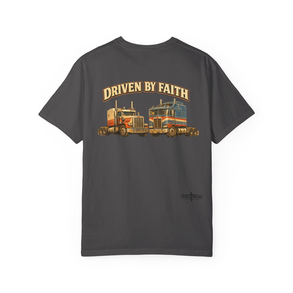 Driven by Faith Vintage Style Trucker T-Shirt