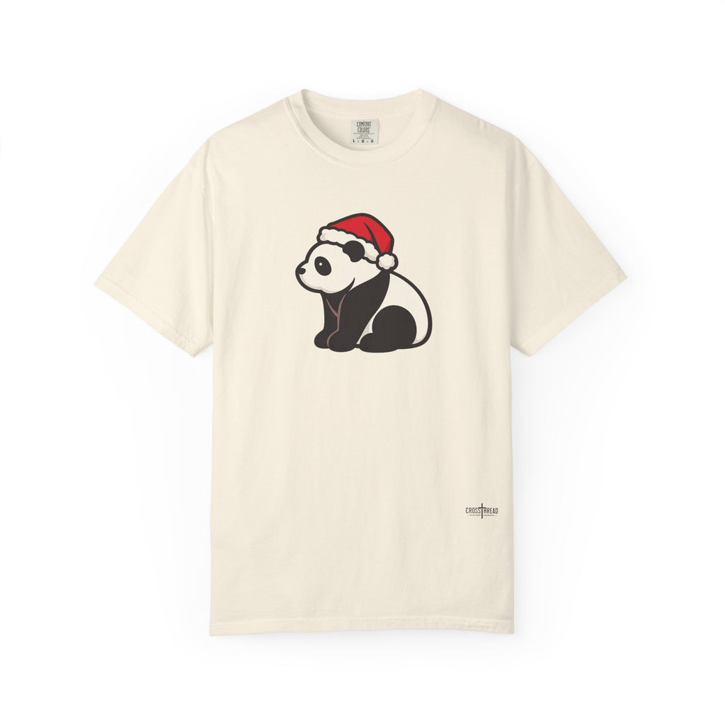 Panda Santa Hat Comfort Colors T-Shirt