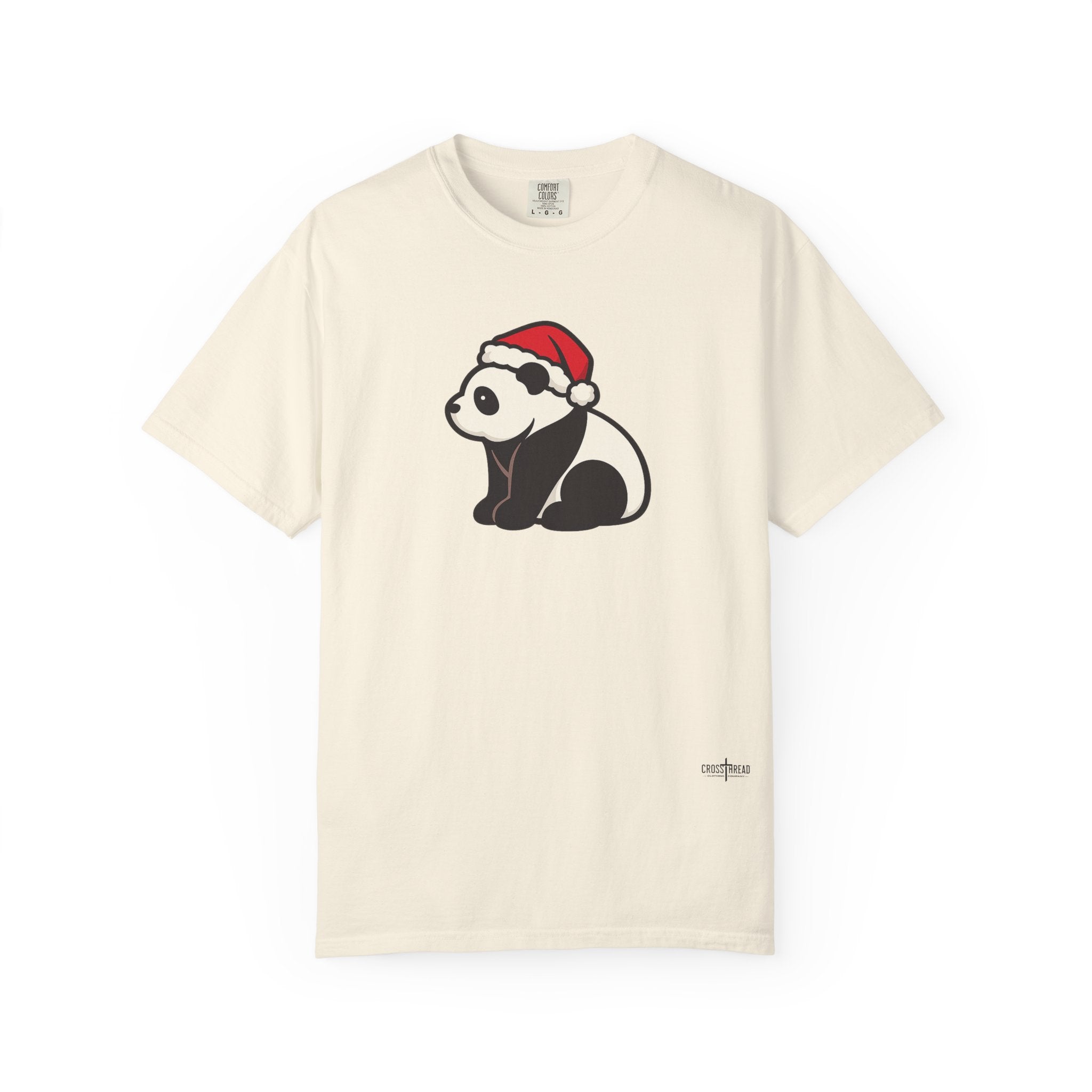 Panda Santa Hat Comfort Colors T-Shirt