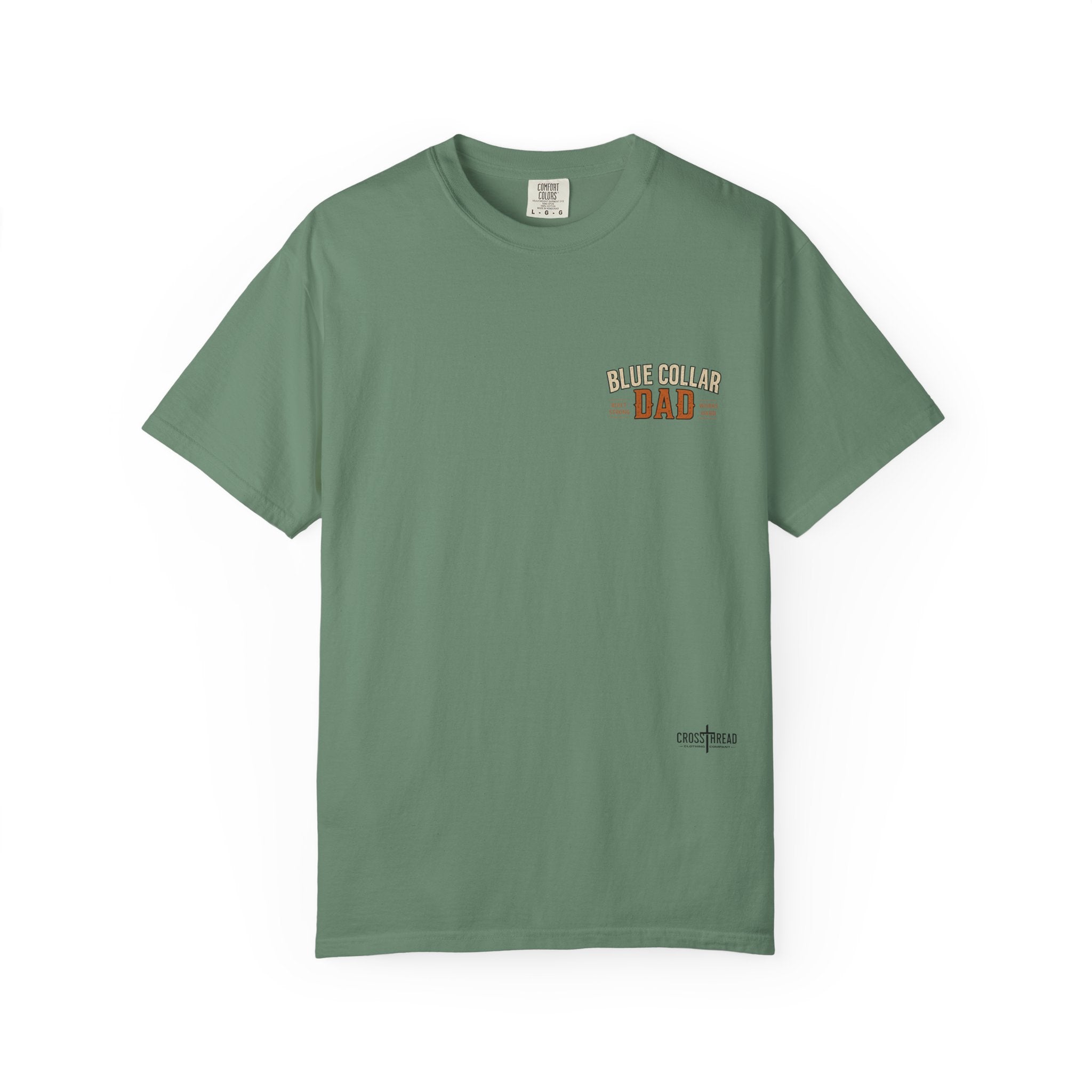 Blue Collar Dad T-Shirt — Vintage Work Gloves and Boots Design