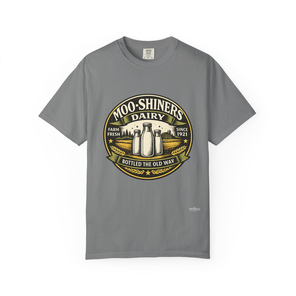 Moo-Shiners Dairy Vintage Milk Bottle T-Shirt