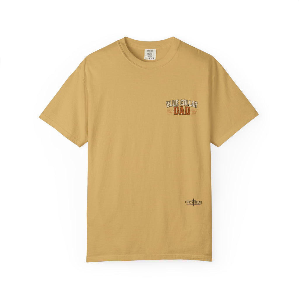 Blue Collar Dad T-Shirt — Vintage Work Gloves and Boots Design
