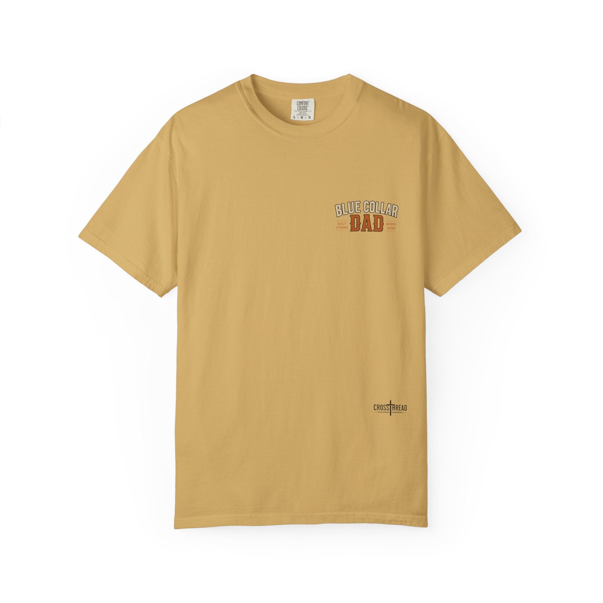 Blue Collar Dad T-Shirt — Vintage Work Gloves and Boots Design