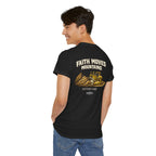 Faith Moves Mountains T‑Shirt — Inspirational Mountain & Bulldozer Graphic Tee