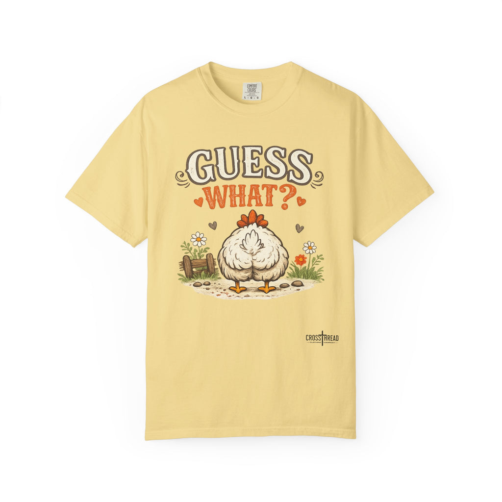 Guess What? Chicken Butt T-Shirt — Funny Farm Animal Graphic Tee