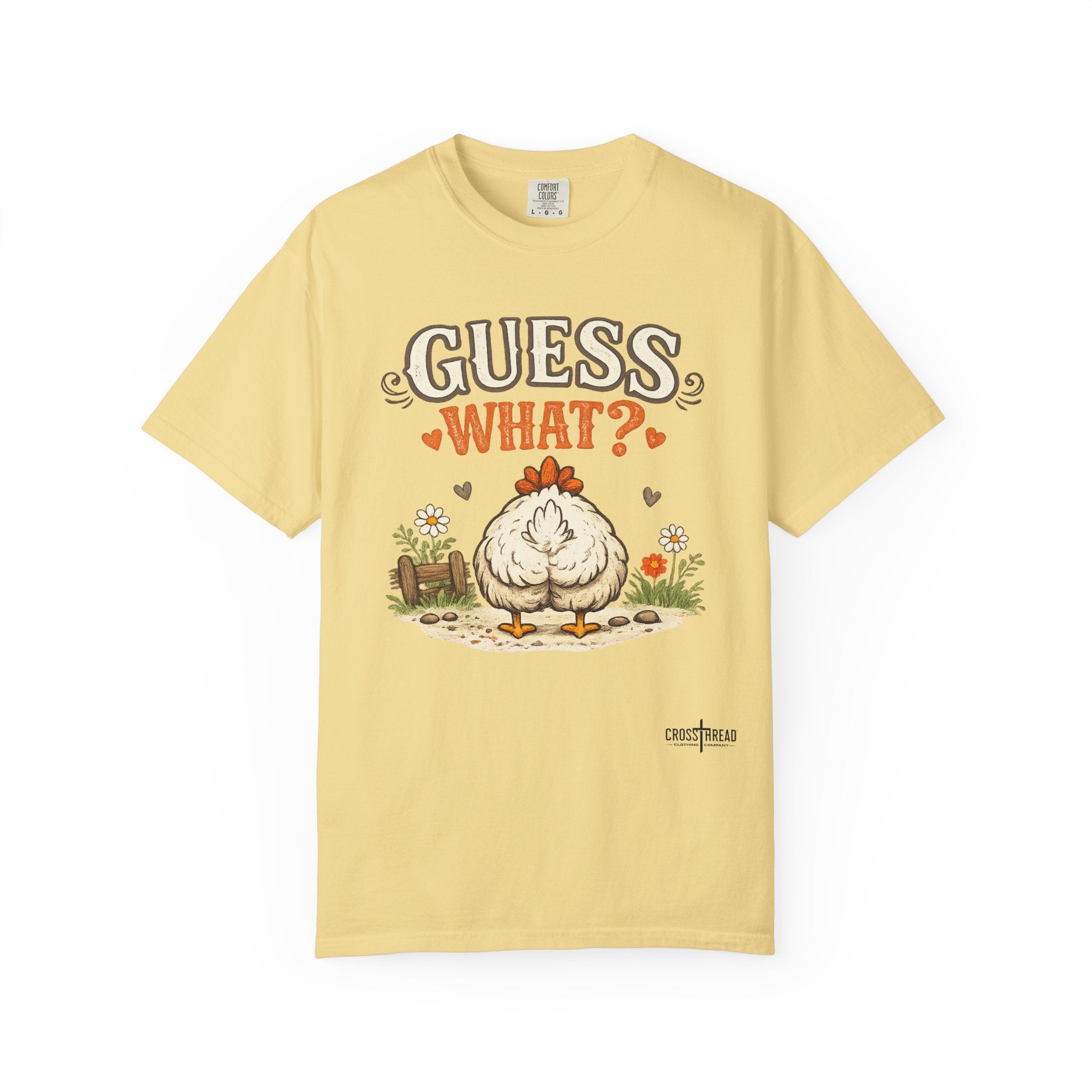 Guess What? Chicken Butt T-Shirt — Funny Farm Animal Graphic Tee