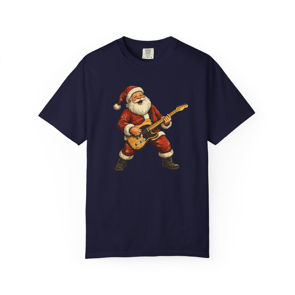 Santa T-Style Guitar Comfort Colors Shirt