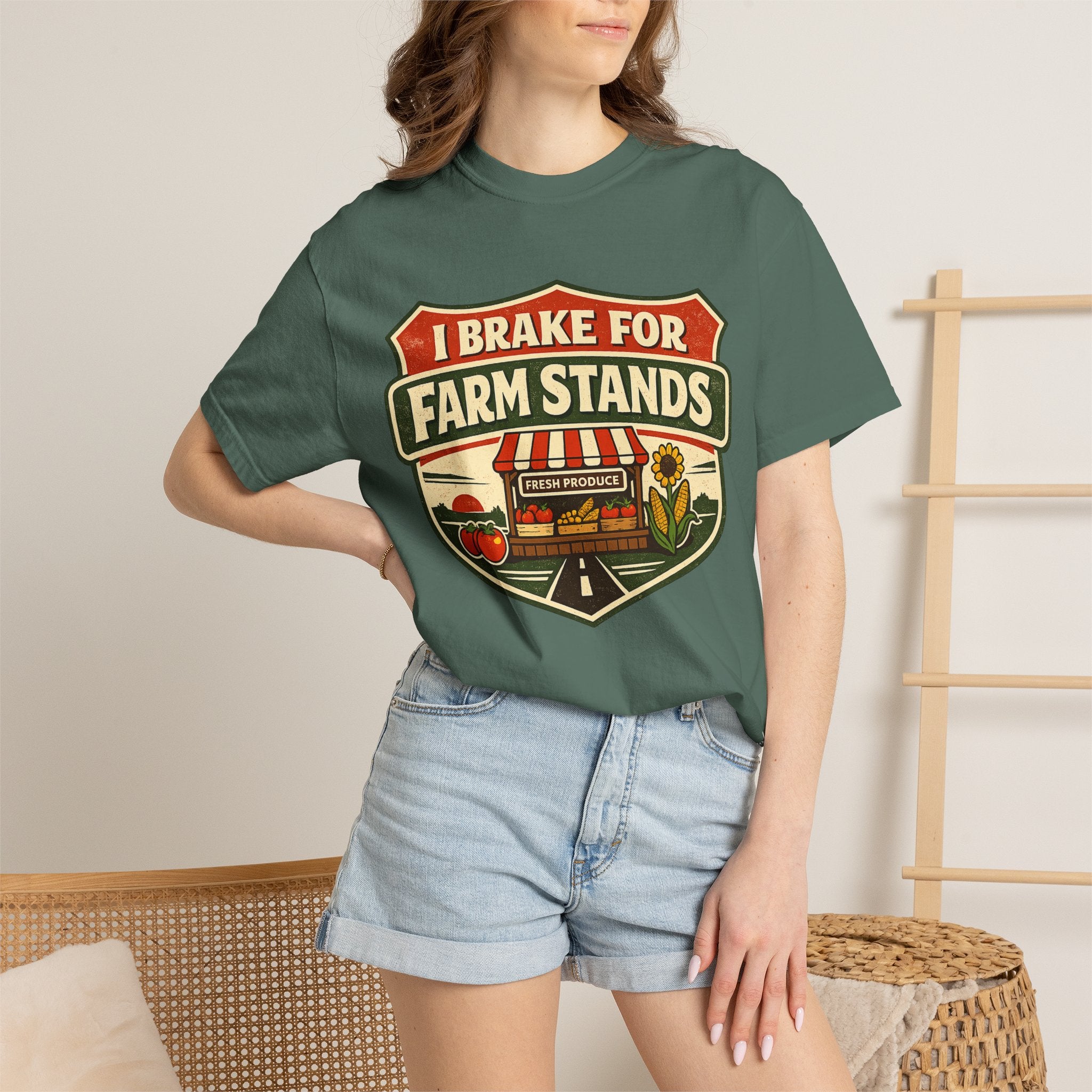“I Brake for Farm Stands” Vintage Farm Market Tee