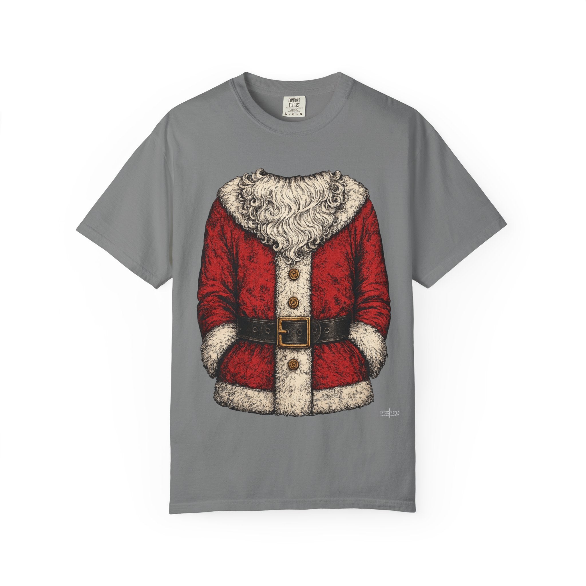 Santa Suit Graphic T-Shirt — Front & Back Christmas Costume Tee
