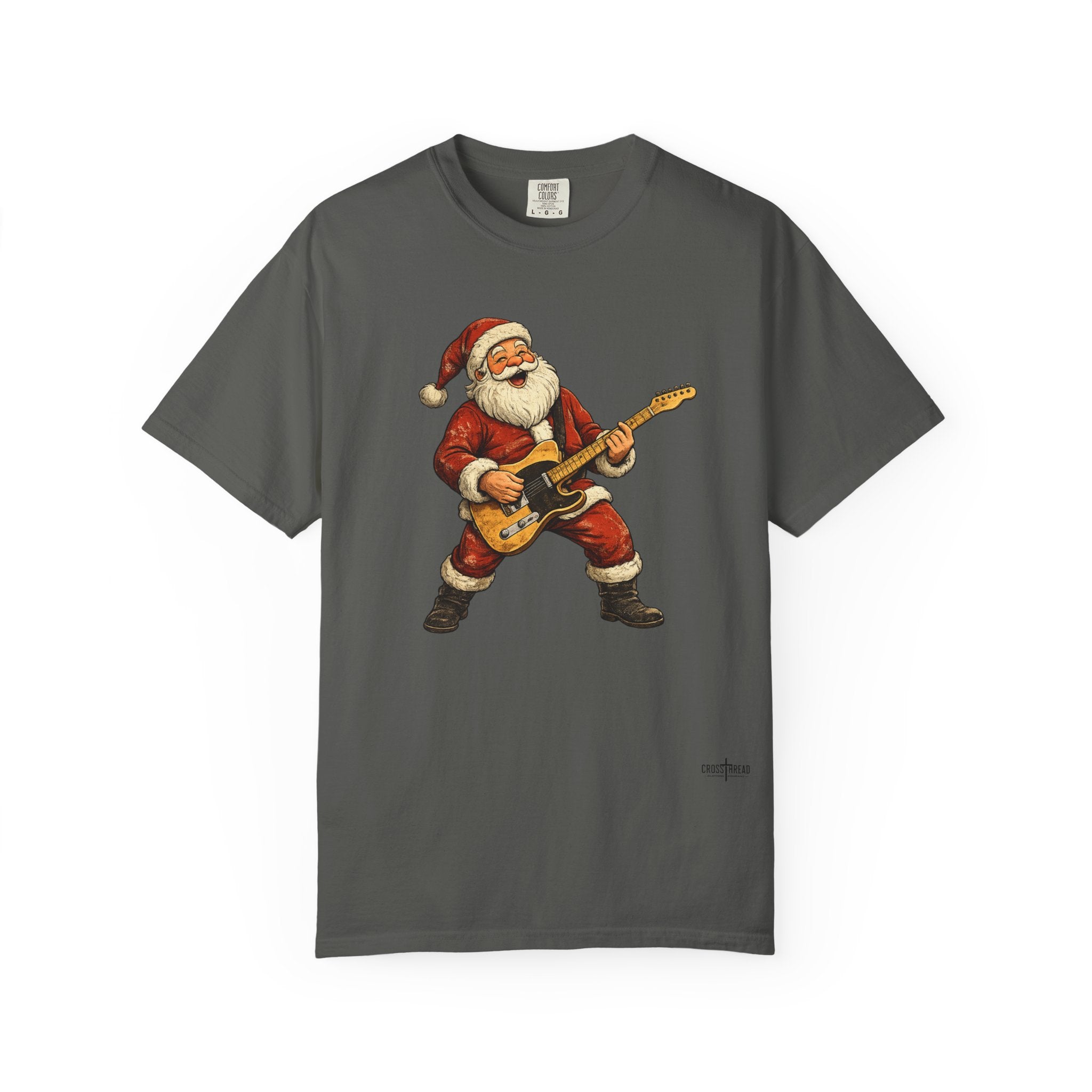 Santa T-Style Guitar Comfort Colors Shirt