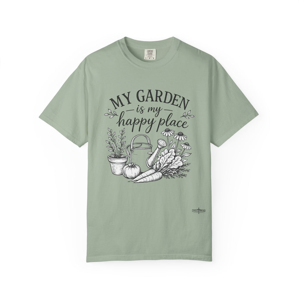 "My Garden is My Happy Place" Premium Comfort Colors T Shirt