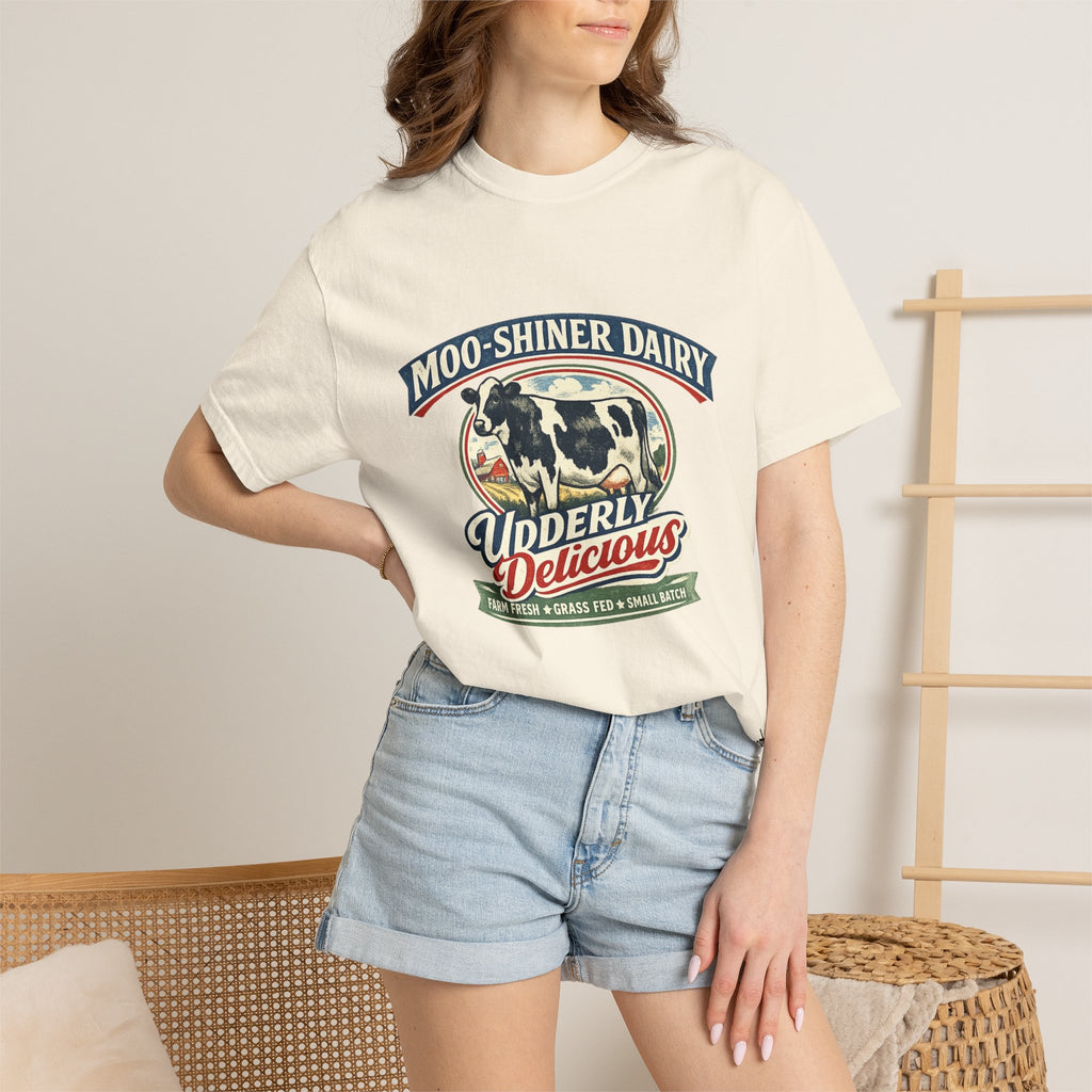 “Moo-Shiner Dairy” Udderly Delicious Graphic Tee