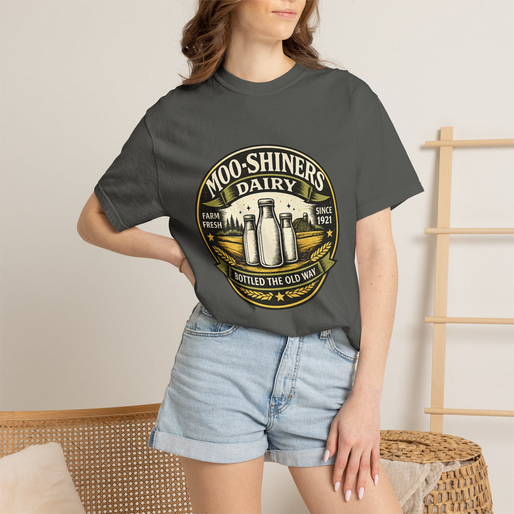 Moo-Shiners Dairy Vintage Milk Bottle T-Shirt