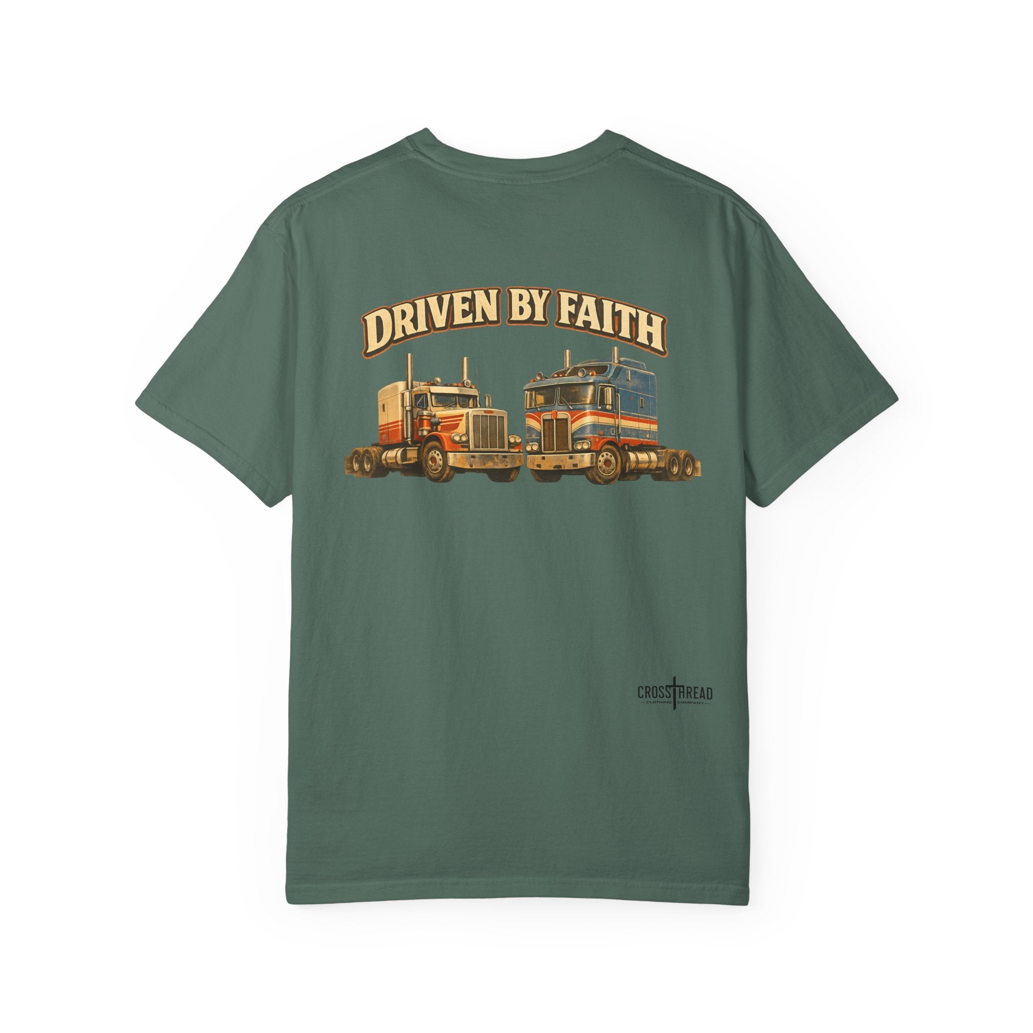 Driven by Faith Vintage Style Trucker T-Shirt