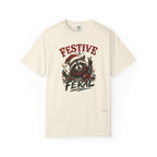 Festive & Feral Raccoon Christmas Comfort Colors T-Shirt