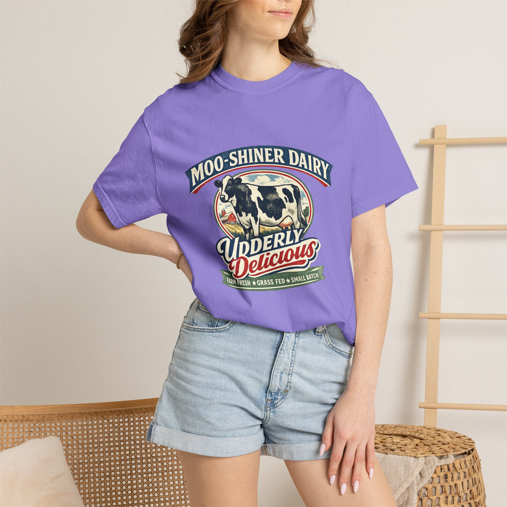 “Moo-Shiner Dairy” Udderly Delicious Graphic Tee
