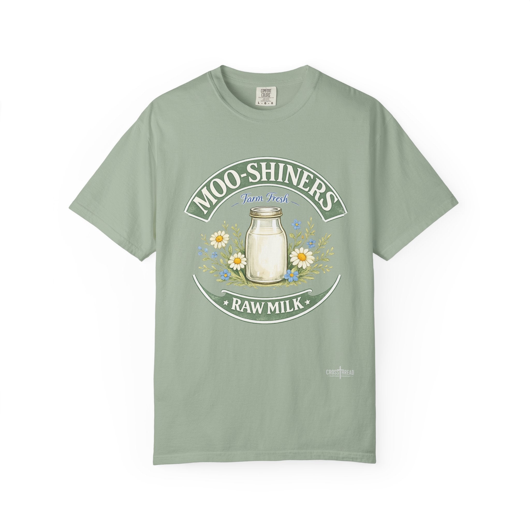 "Moo-Shiners Raw Milk" Vintage Logo Graphic T