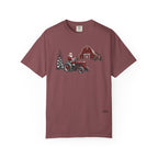Rustic Santa Tractor and Barn Comfort Colors Shirt