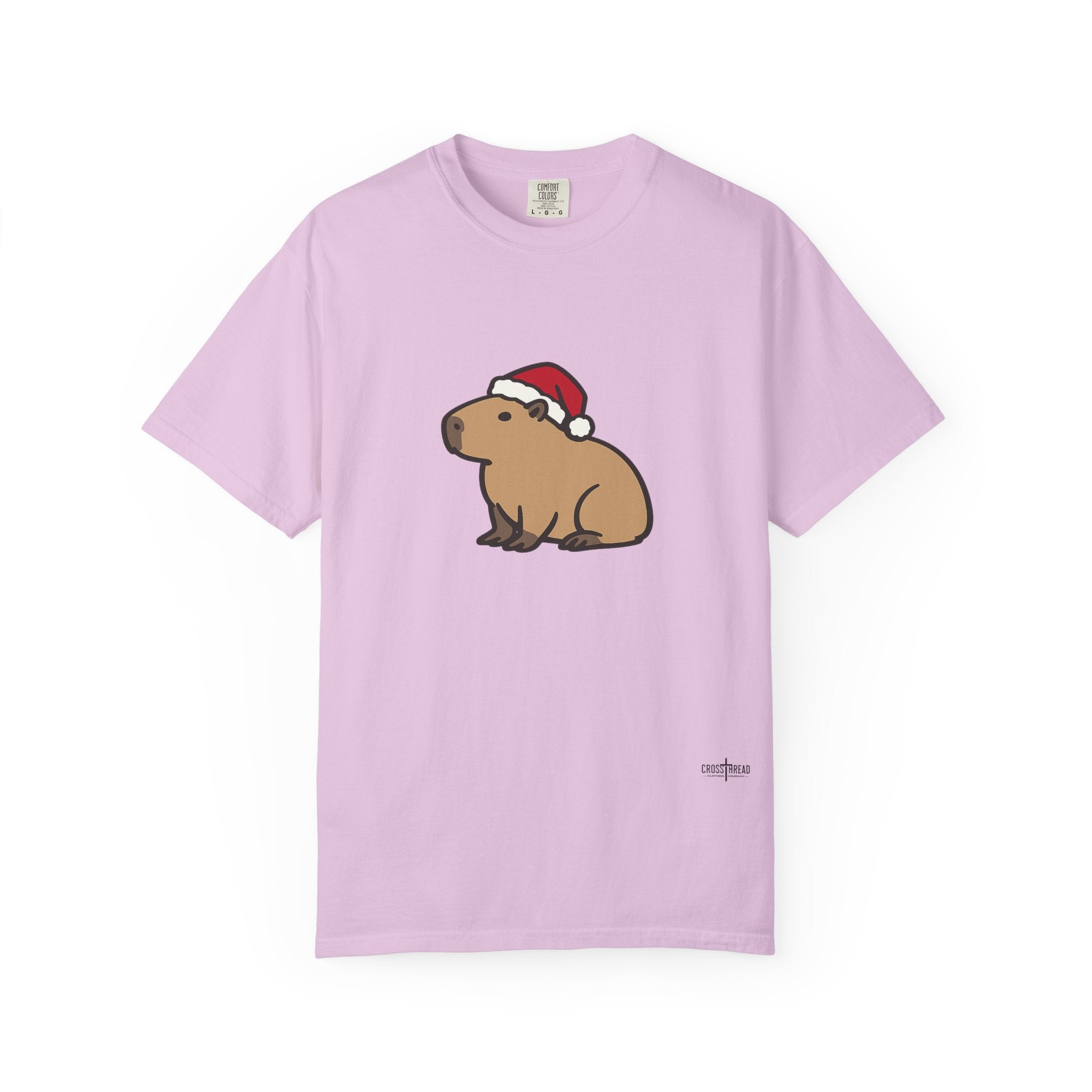 Capybara Santa Hat Comfort Colors T-Shirt