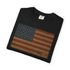Patriotic Farmer Tractor T‑Shirt — American Flag Farm Tee