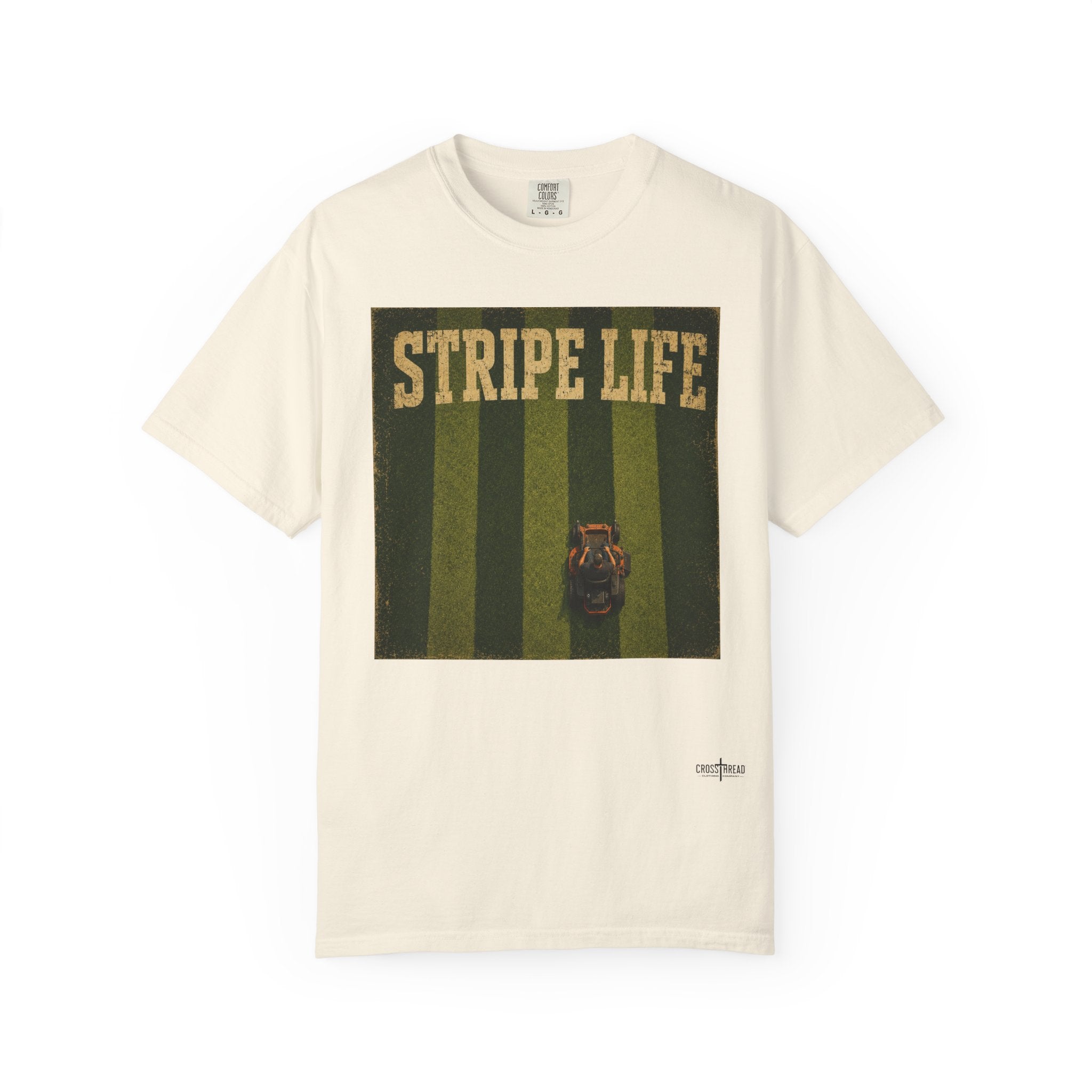 Stripe Life Lawn Mower Tee