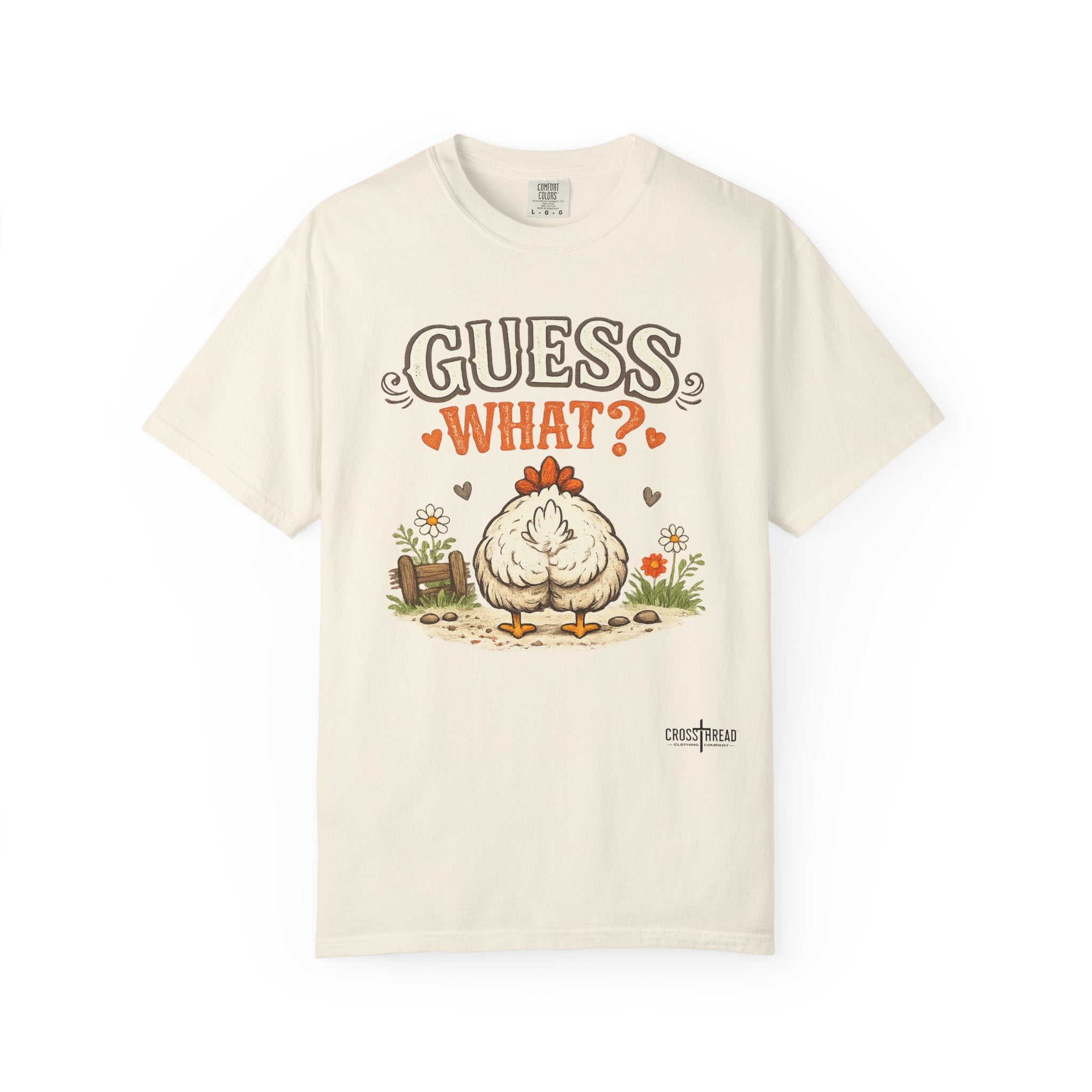 Guess What? Chicken Butt T-Shirt — Funny Farm Animal Graphic Tee