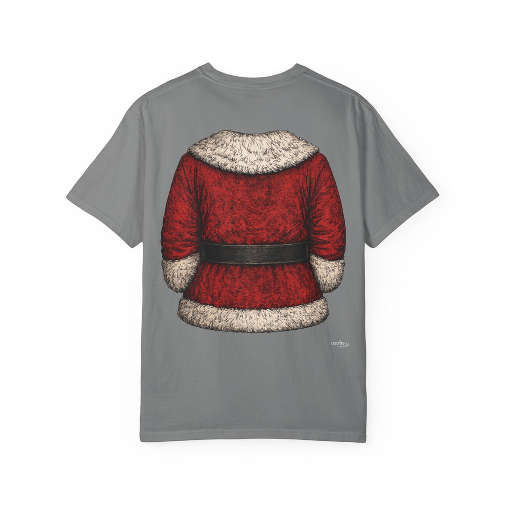 Santa Suit Graphic T-Shirt — Front & Back Christmas Costume Tee