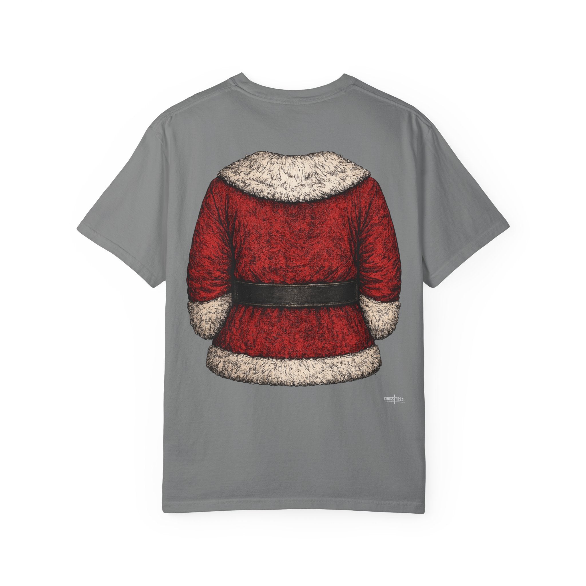 Santa Suit Graphic T-Shirt — Front & Back Christmas Costume Tee