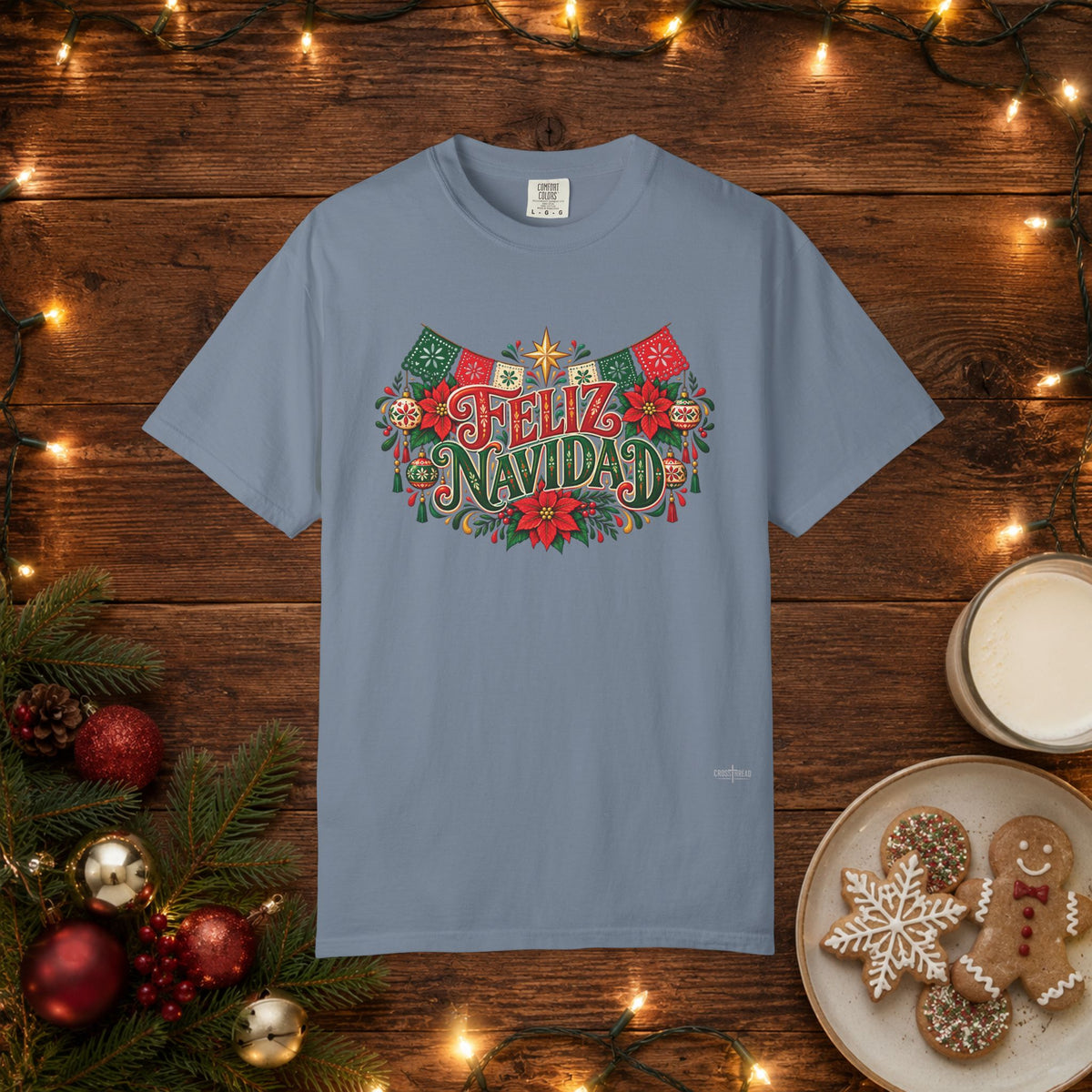 Feliz Navidad Papel Picado Comfort Colors T-Shirt