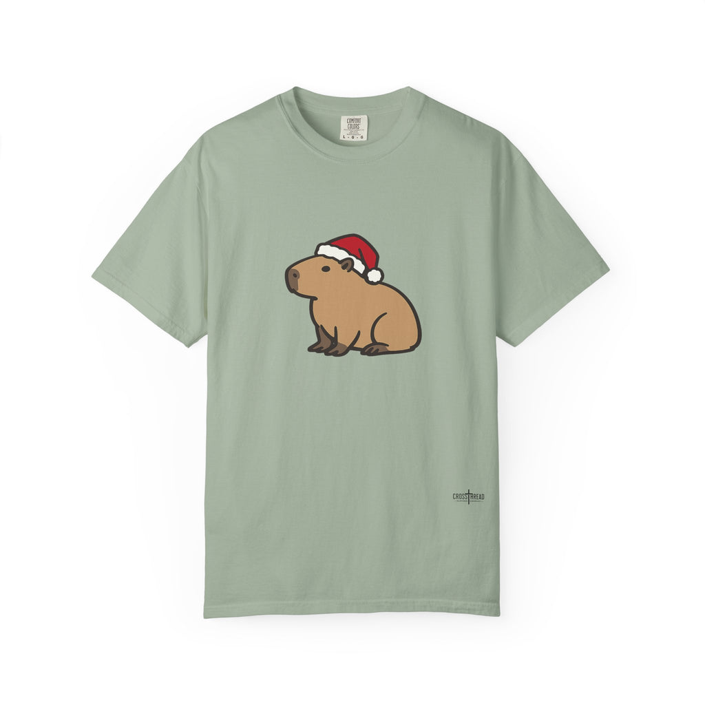 Capybara Santa Hat Comfort Colors T-Shirt