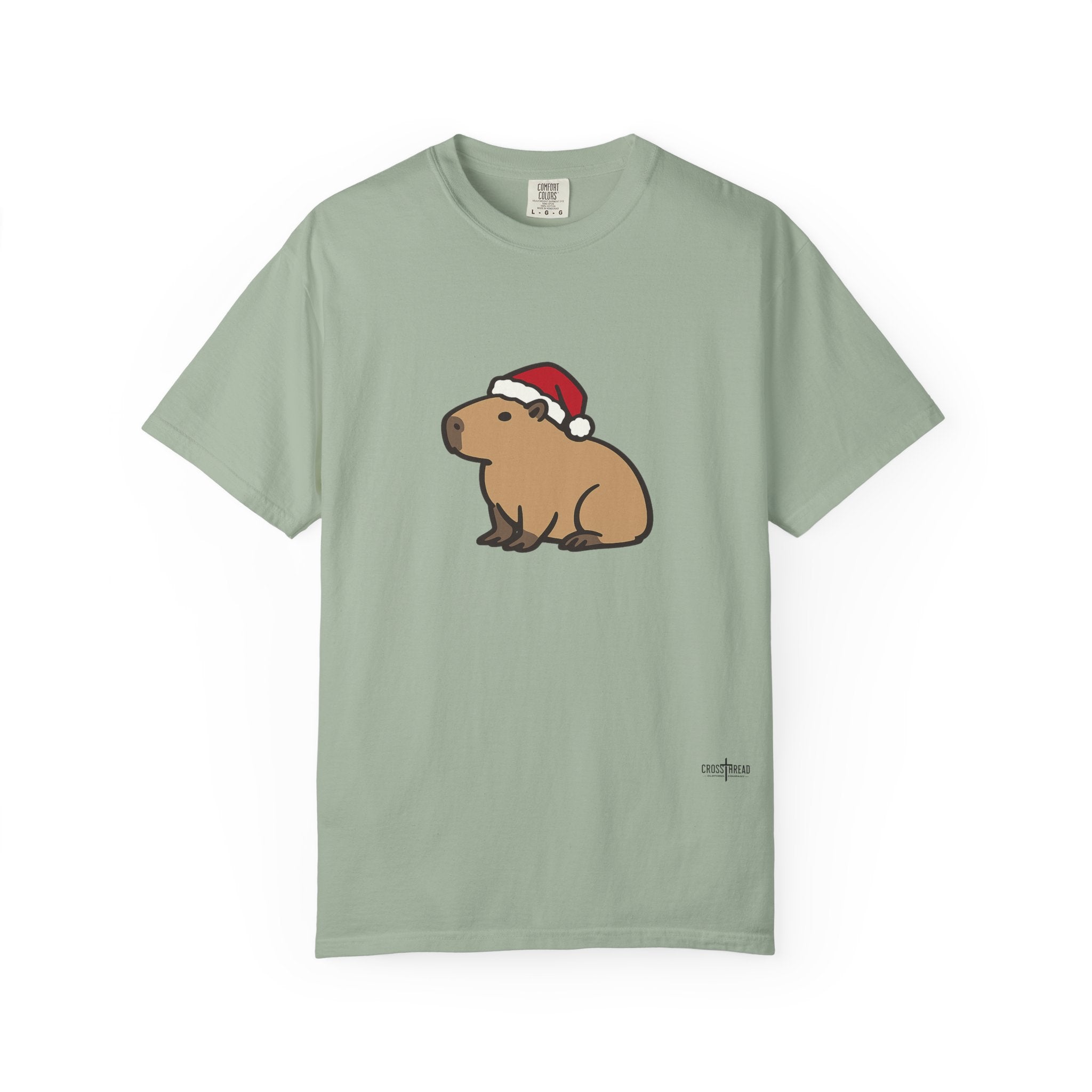 Capybara Santa Hat Comfort Colors T-Shirt