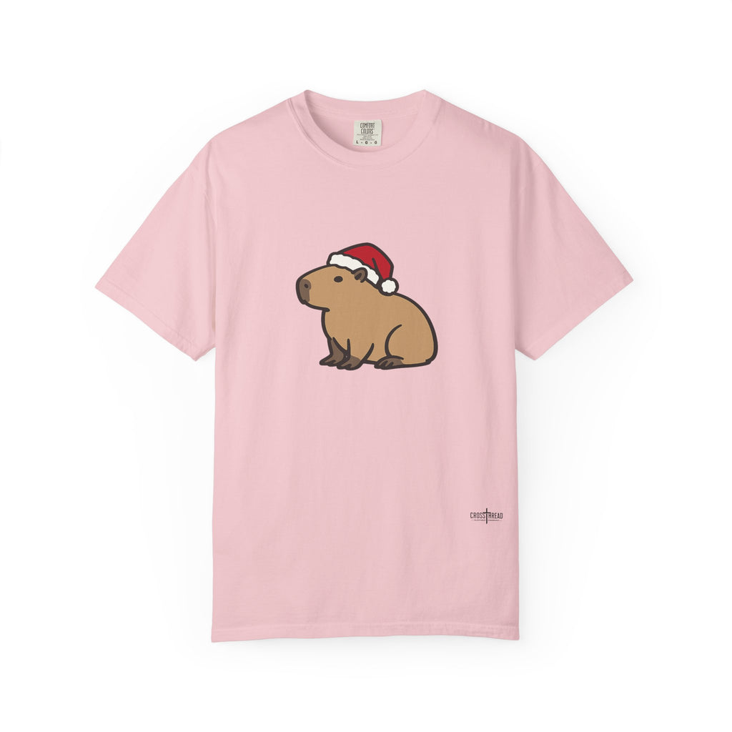 Capybara Santa Hat Comfort Colors T-Shirt