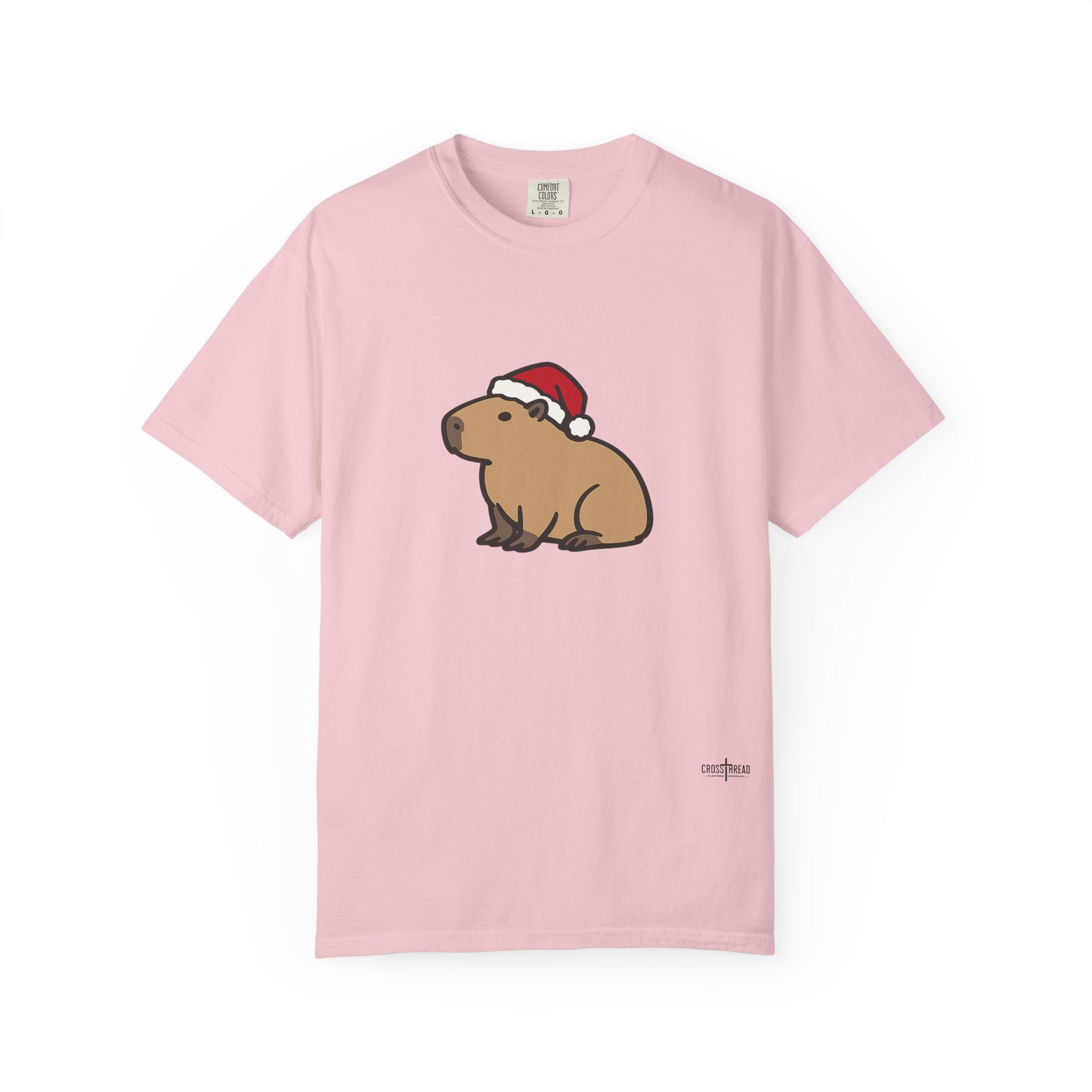 Capybara Santa Hat Comfort Colors T-Shirt