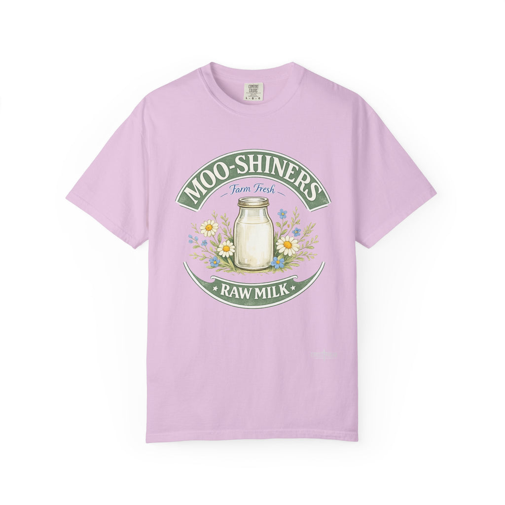 "Moo-Shiners Raw Milk" Vintage Logo Graphic T