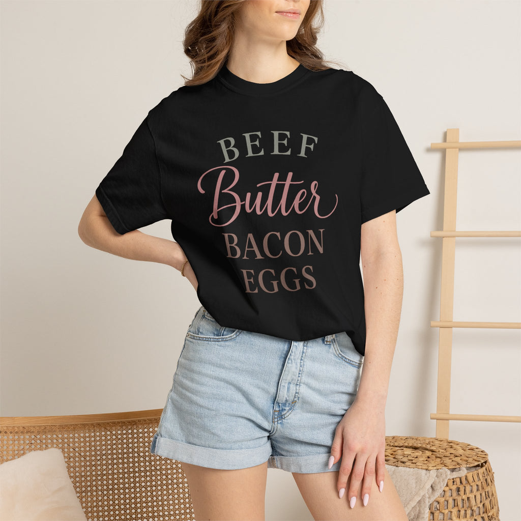 "Beef Butter Bacon Eggs" Carnivore Liftstyle T‑Shirt