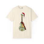Christmas Aspen Green Hollowbody Guitar Comfort Colors Shirt