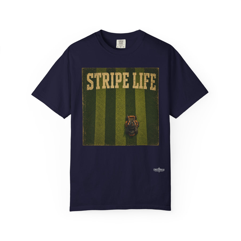 Stripe Life Lawn Mower Tee