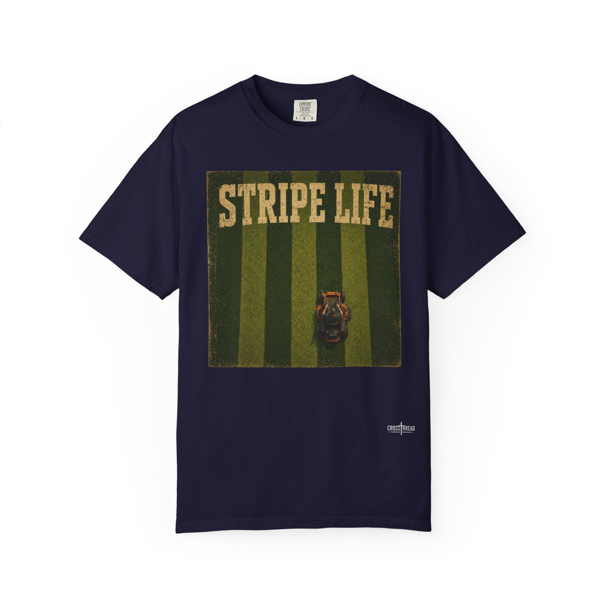 Stripe Life Lawn Mower Tee