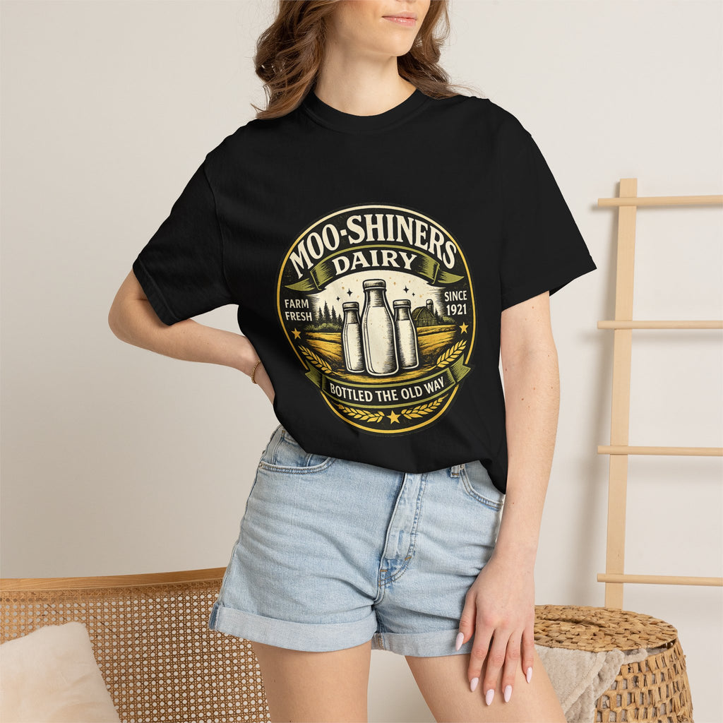 Moo-Shiners Dairy Vintage Milk Bottle T-Shirt