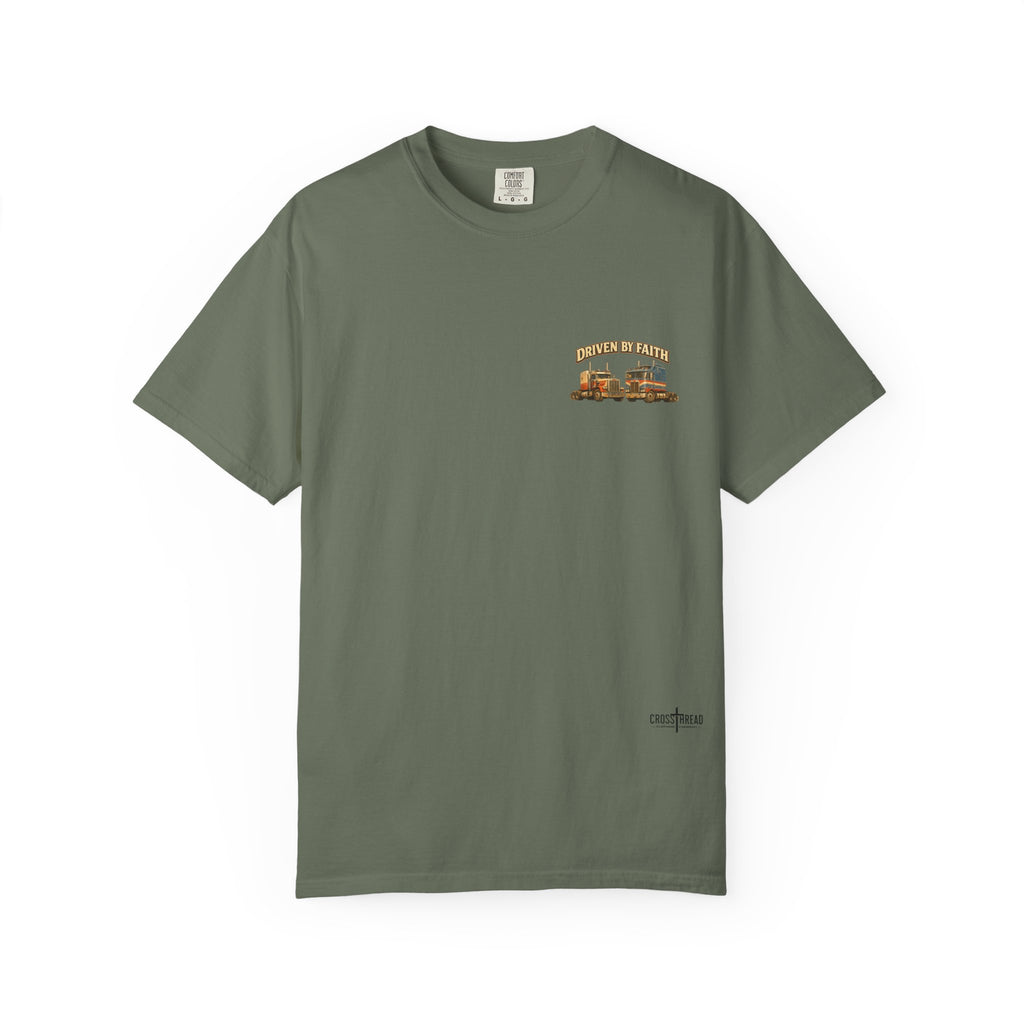 Driven by Faith Vintage Style Trucker T-Shirt