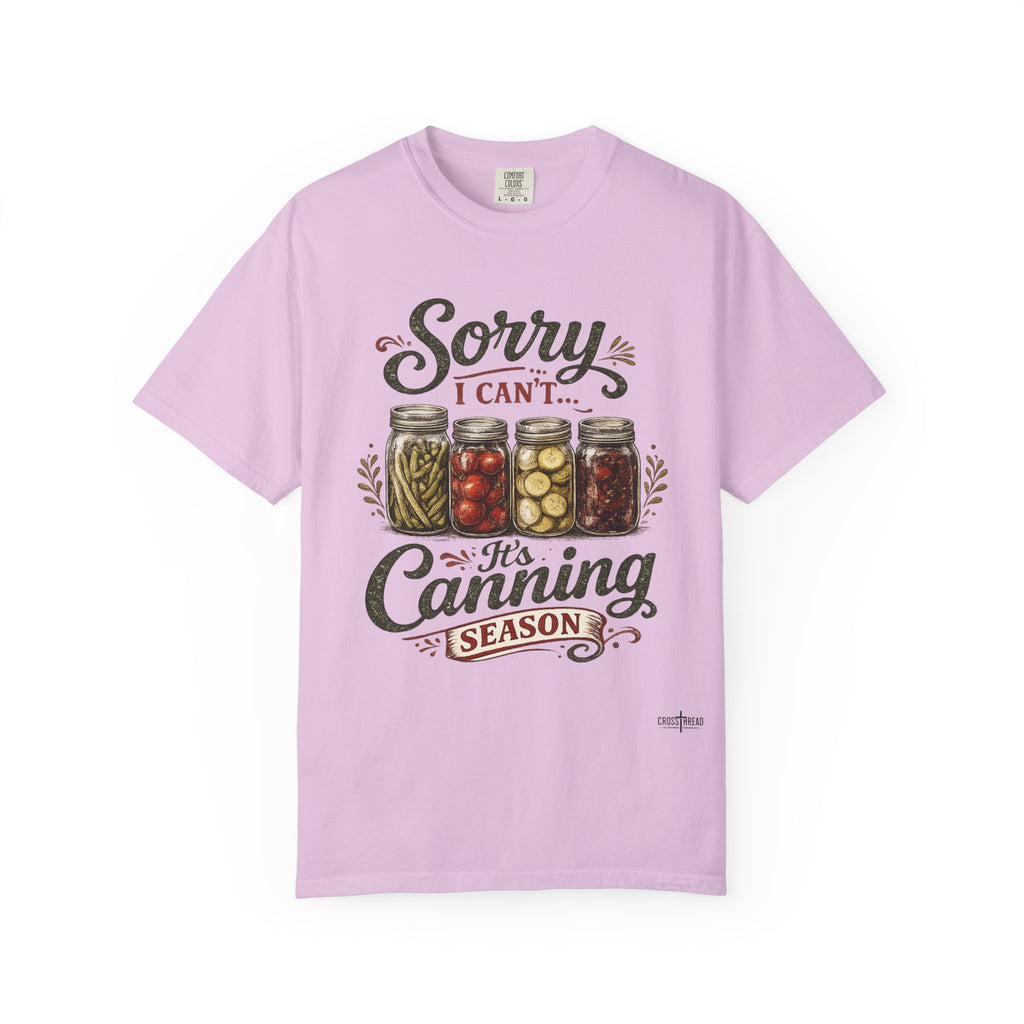 Canning Season T-Shirt — "Sorry I Can't... It's Canning Season" Vintage Mason Jar Tee