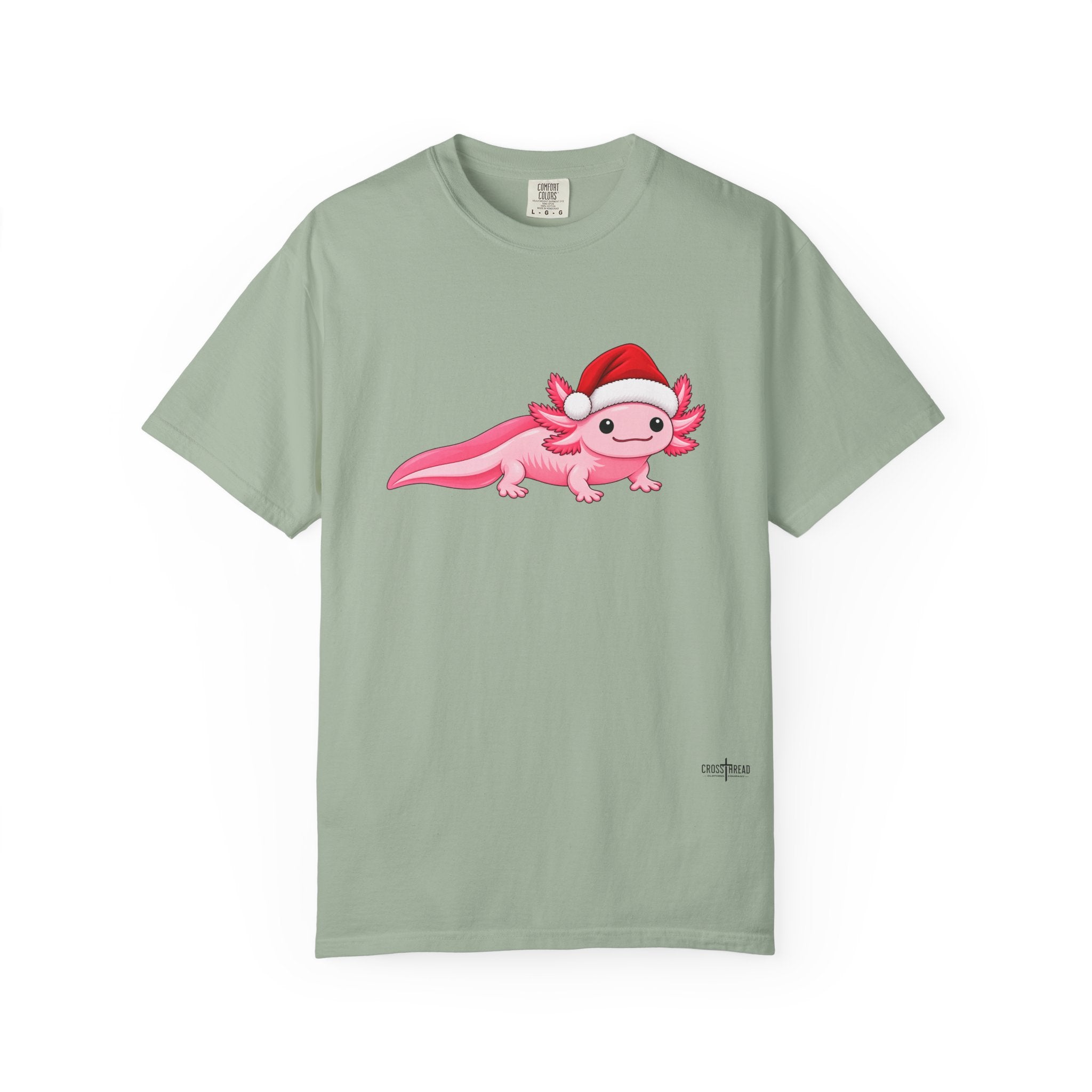 Axolotl Santa Hat Comfort Colors Shirt